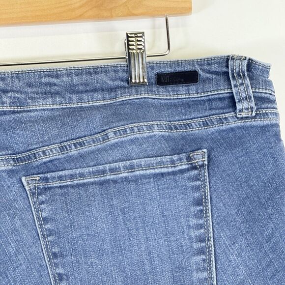 Kut from the Kloth Distressed Holes Straight Leg High Rise Jeans Women's 18 18W - Picture 7 of 9